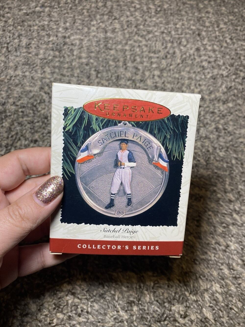 Hallmark Keepsake Ornament Satchel Paige Baseball Heroes Collector's Series 1996